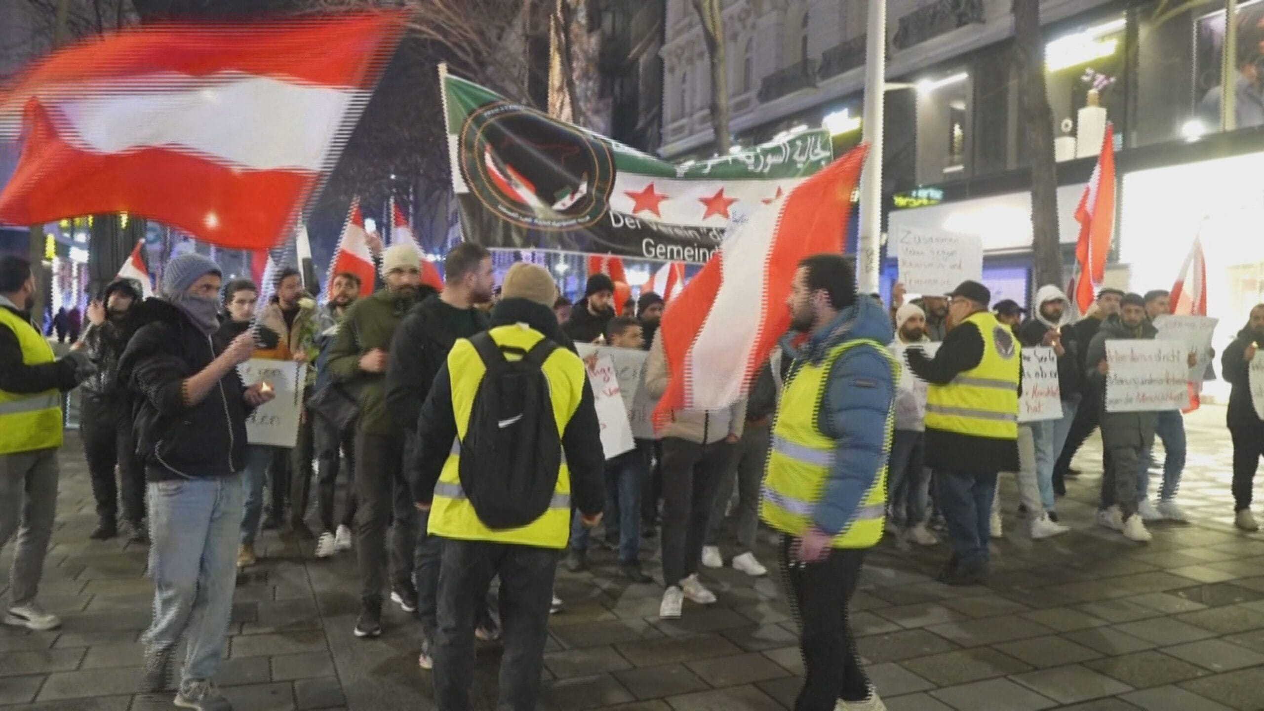 خۆپیشاندانی پەنابەرانی سووریا لە نەمسا لە دژی ناردنەوەیان scaled